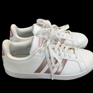 adidas women's rose gold sneakers
